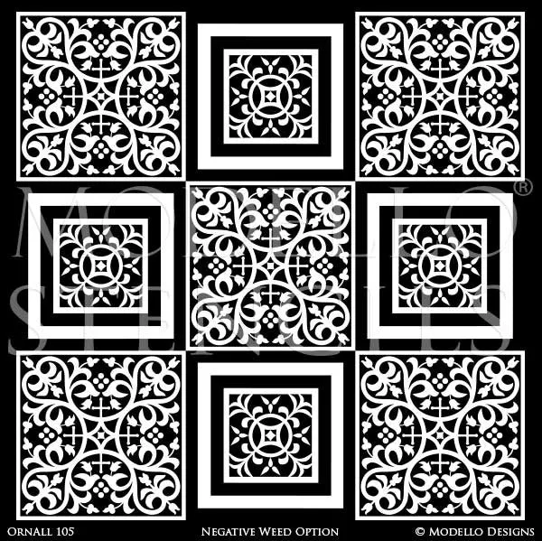 OrnAll105 Custom Vinyl Stencil