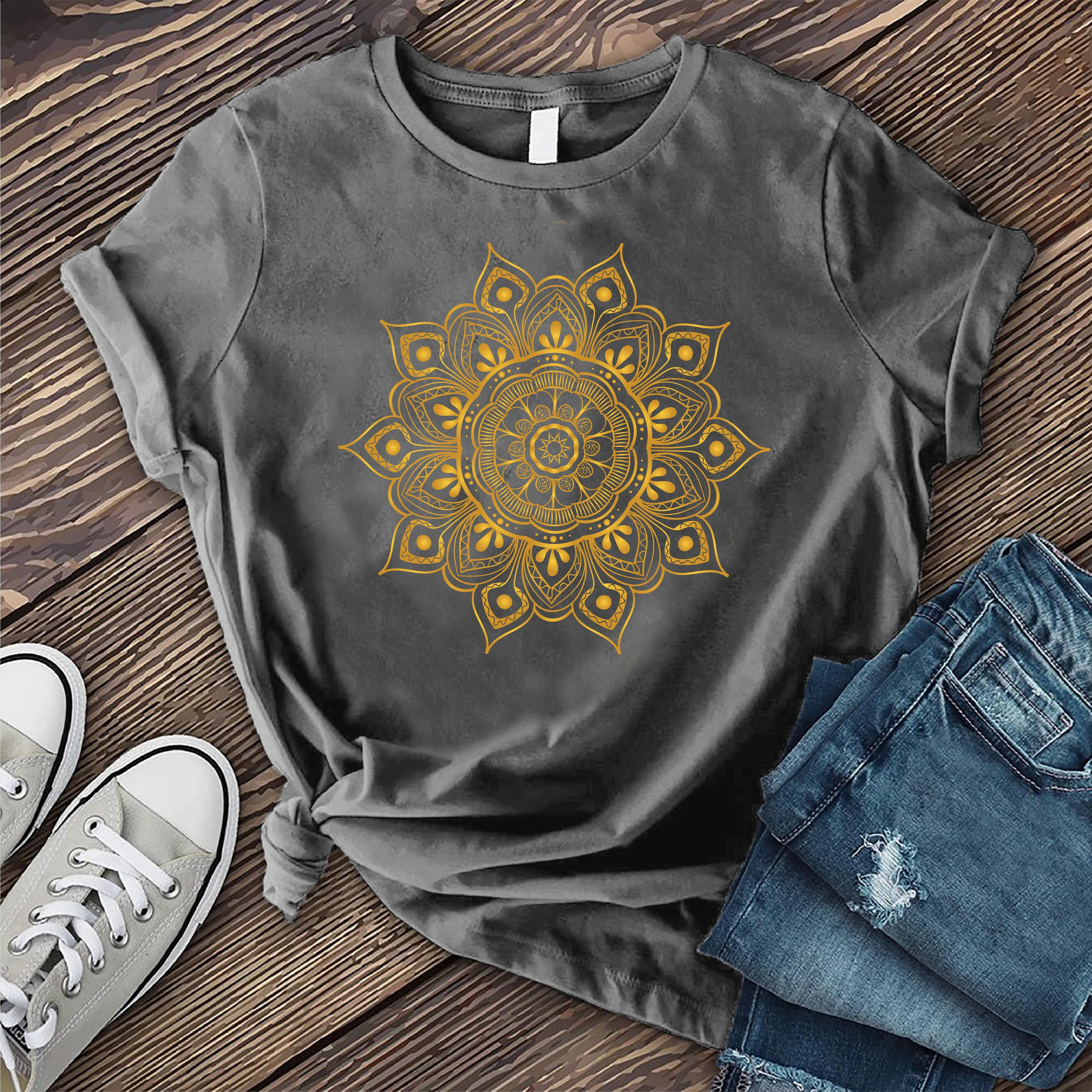 Ornamental Mandala Gold T-Shirt