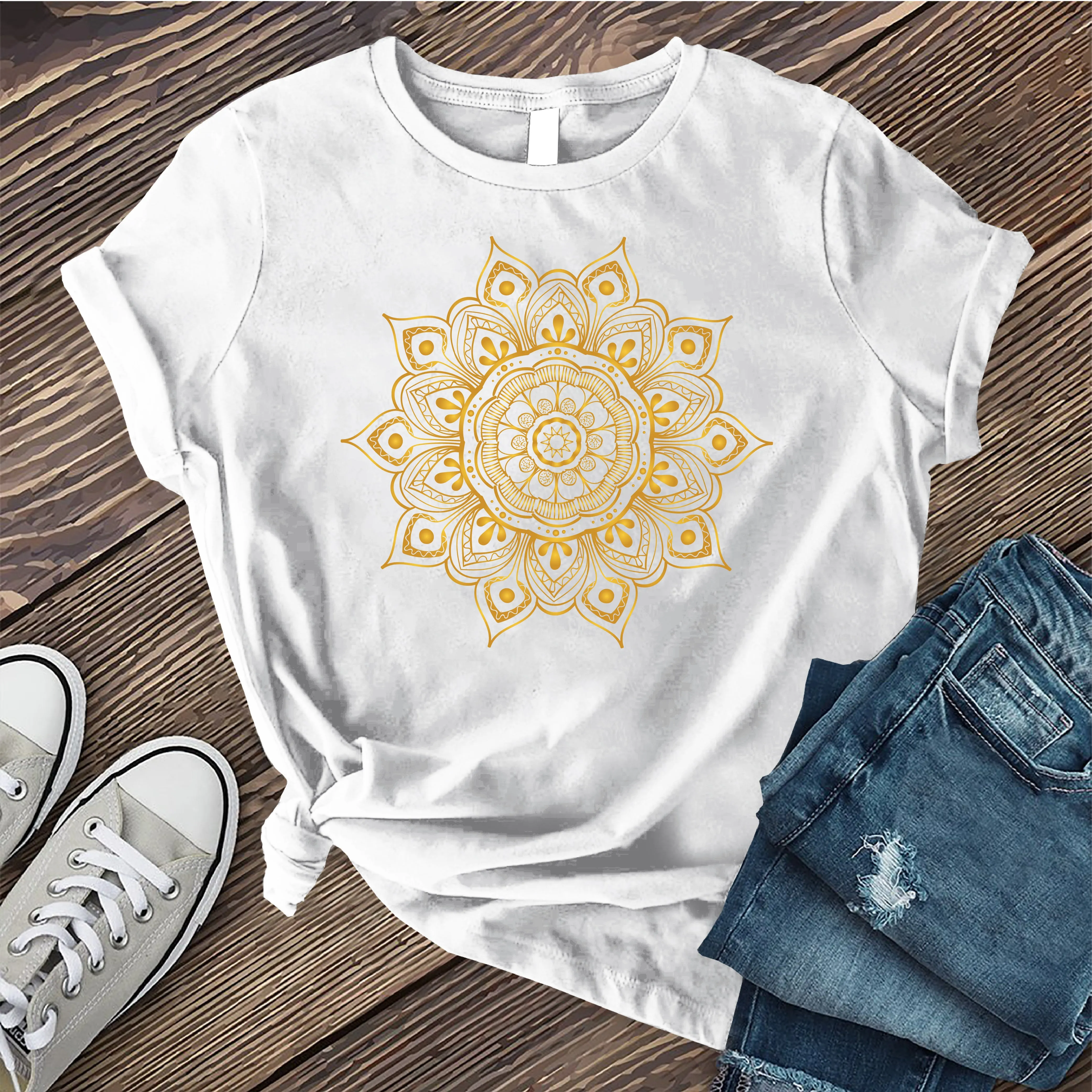 Ornamental Mandala Gold T-Shirt