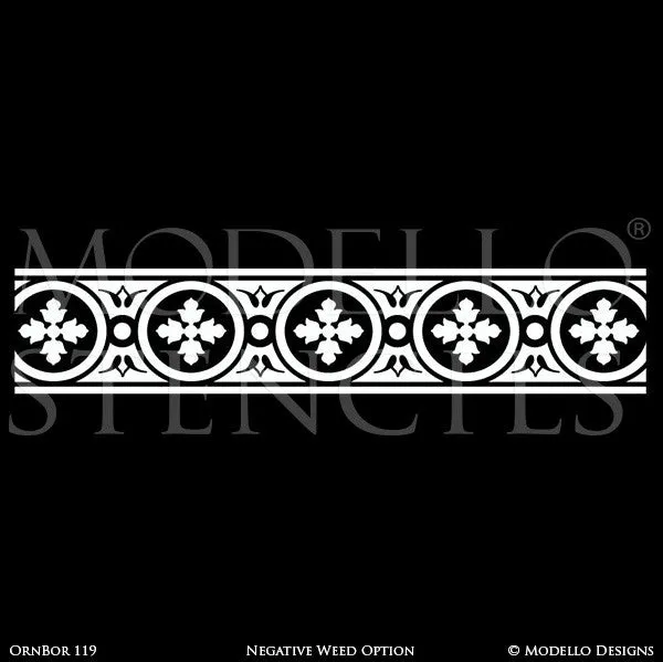 OrnBor119 Custom Border Stencil