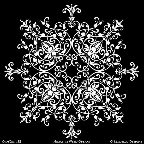 OrnCen192 Custom Medallion Stencil
