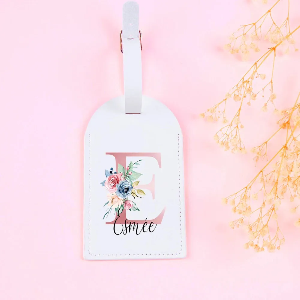 Personalised Custom Name Pu Leather Luggage Tag Suitcase Identifier Label Baggage Boarding Tags Travel Accessorie Gift for Her