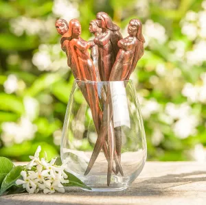 Premium Mermaid Wooden Single Prong Hair Stick