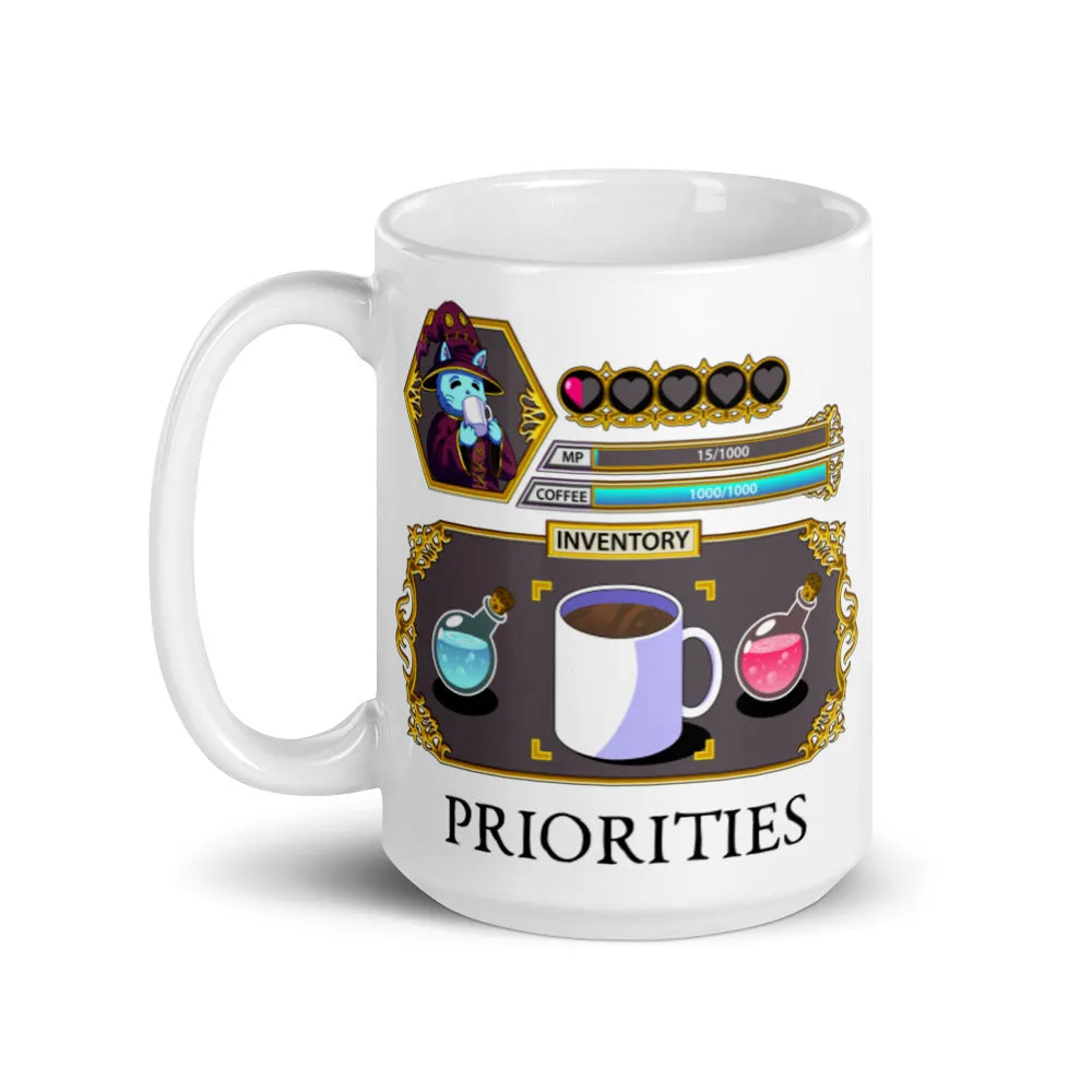 "Coffee Priorities" Mug