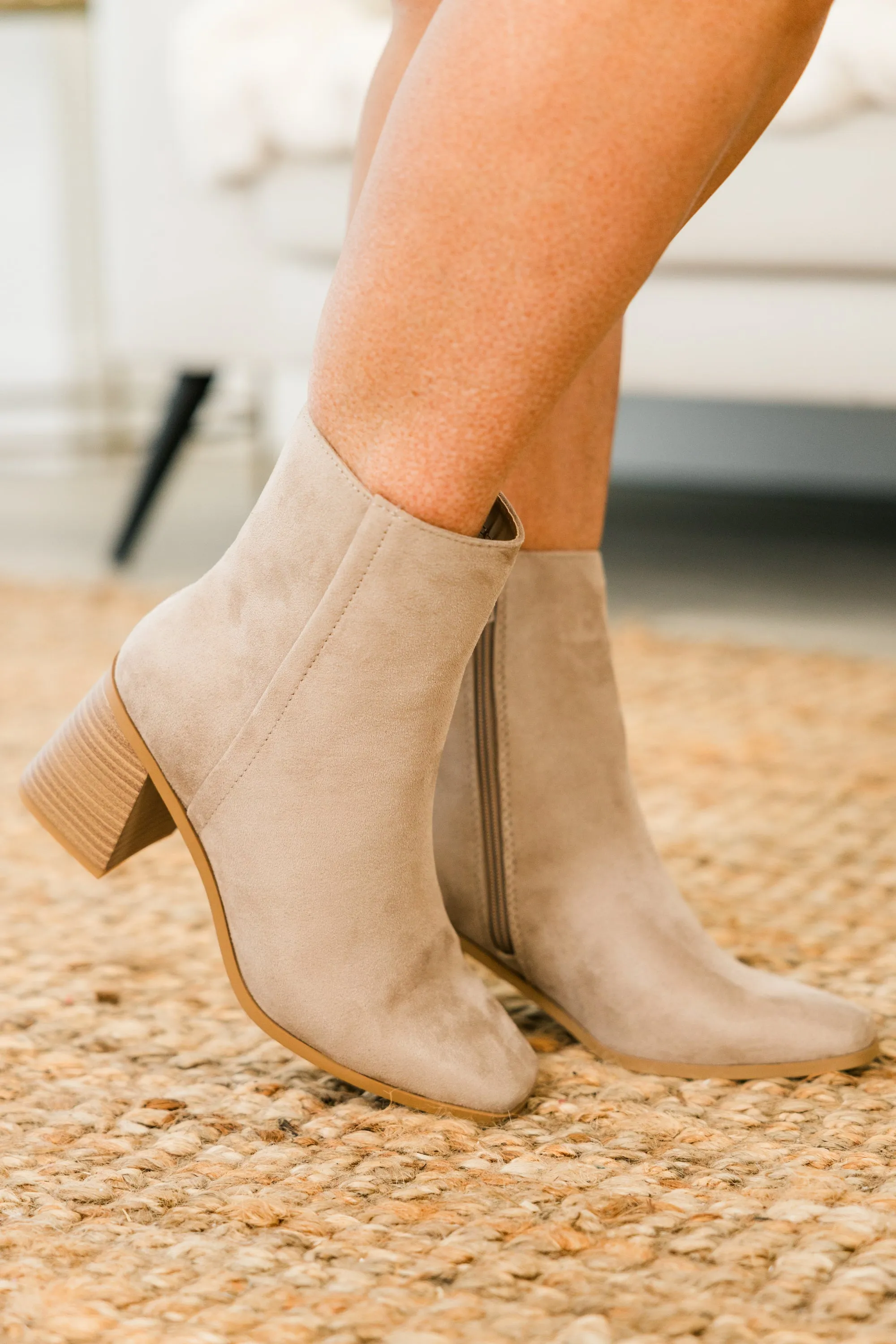 Radiant Spirit Booties, Taupe