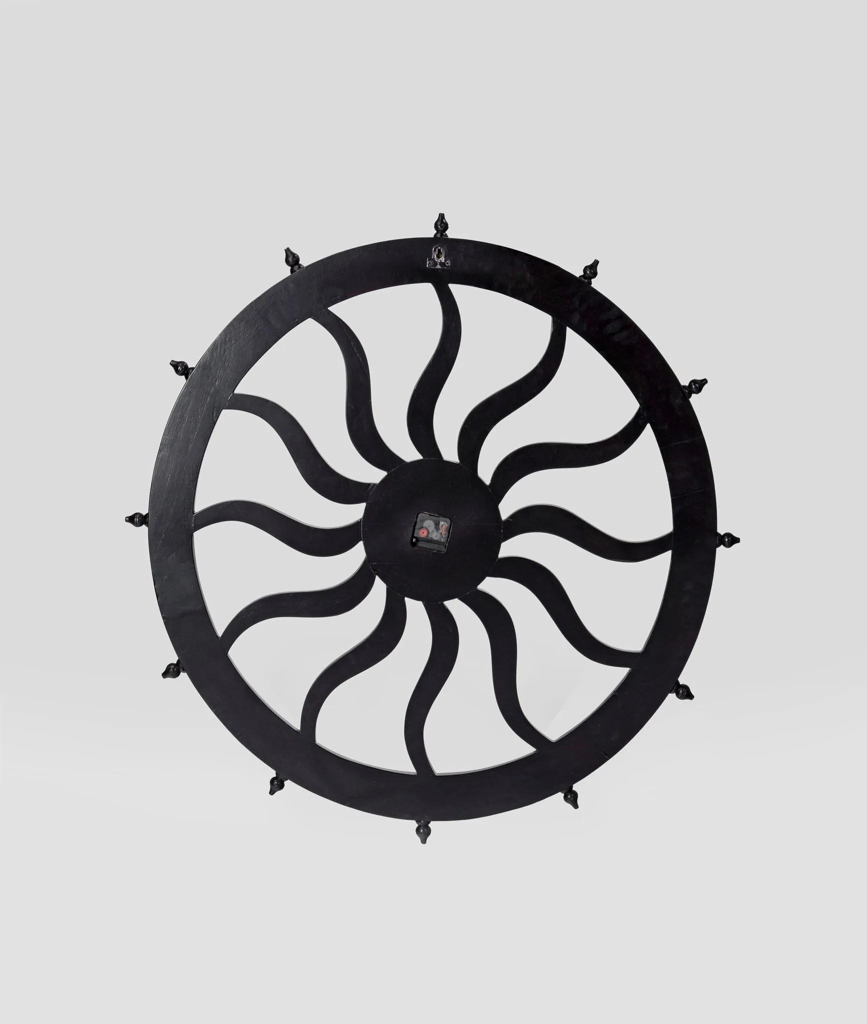 Rajasthani Carved Wall Clock In Teak