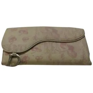 SOLD - Dior Pink Trotter Print Saddle Bag Style Tri Fold Wallet