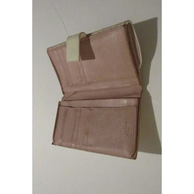 SOLD - Dior Pink Trotter Print Saddle Bag Style Tri Fold Wallet