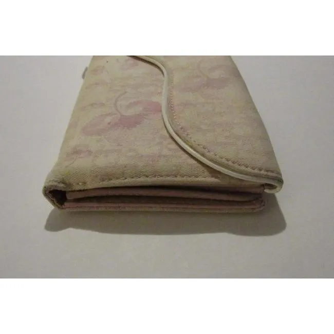 SOLD - Dior Pink Trotter Print Saddle Bag Style Tri Fold Wallet