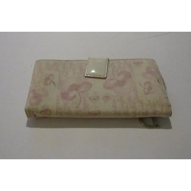 SOLD - Dior Pink Trotter Print Saddle Bag Style Tri Fold Wallet