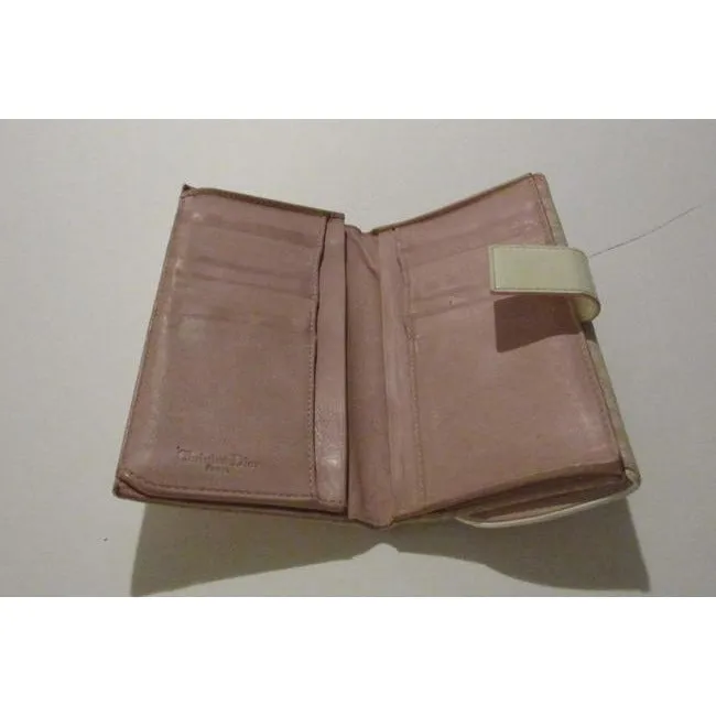 SOLD - Dior Pink Trotter Print Saddle Bag Style Tri Fold Wallet