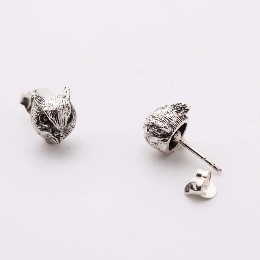 Sterling Silver Owl Earrings