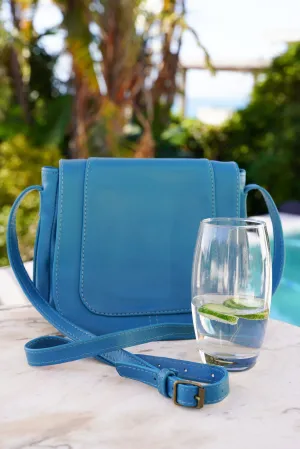 Teal Saddle Sling Bag