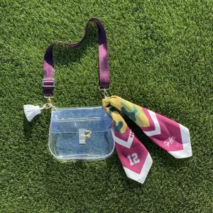 The College Station Clear Medium Saddle Bag