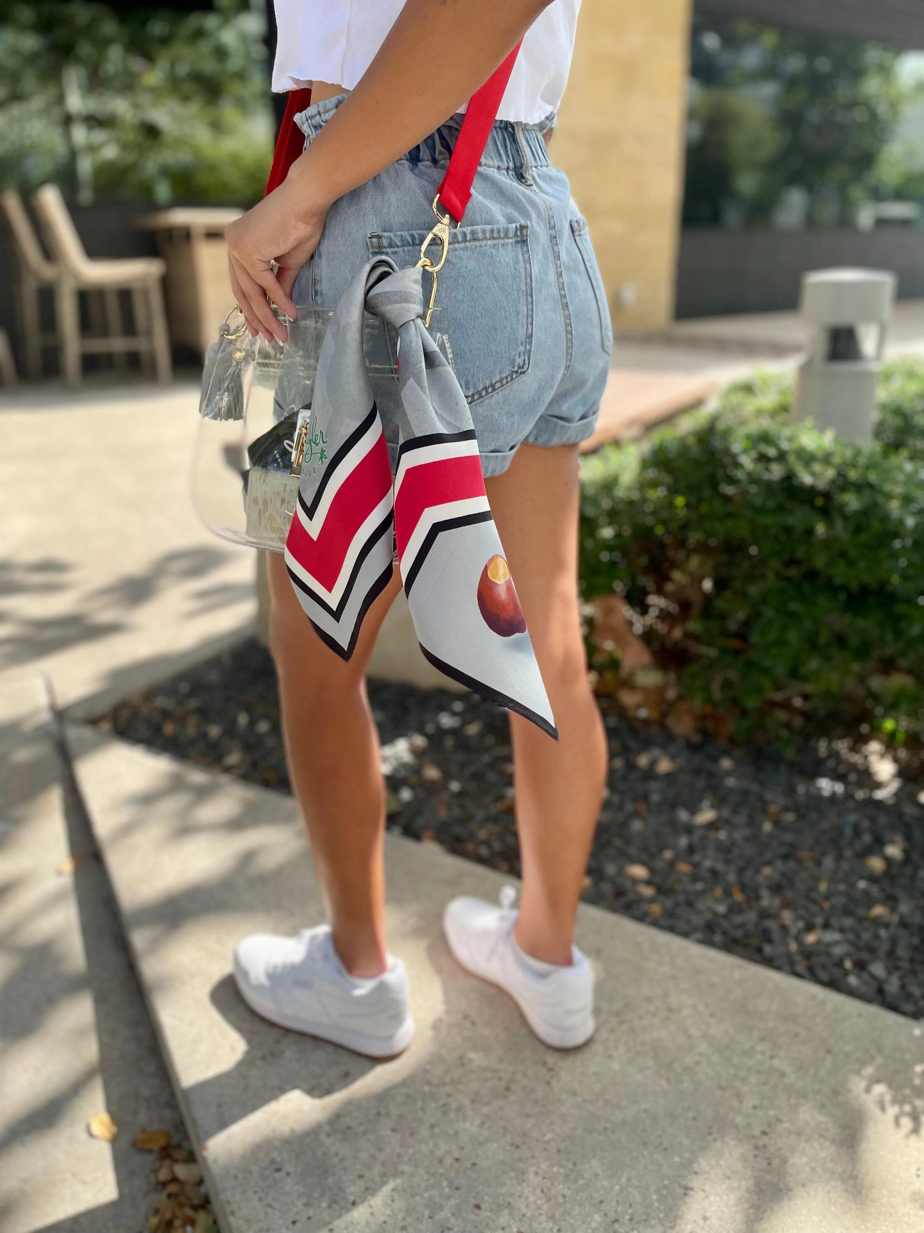 The Columbus Clear Medium Saddle Bag