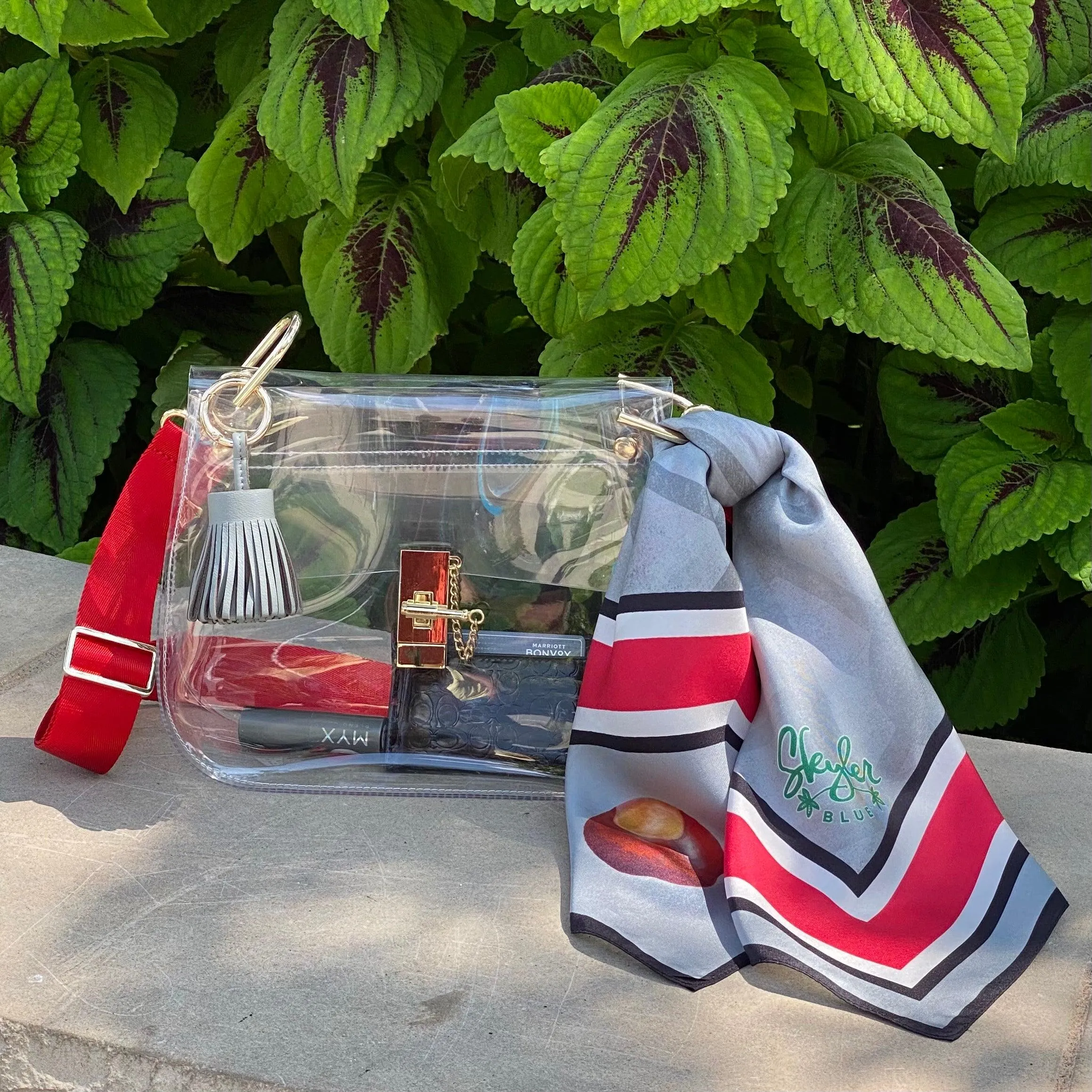 The Columbus Clear Medium Saddle Bag