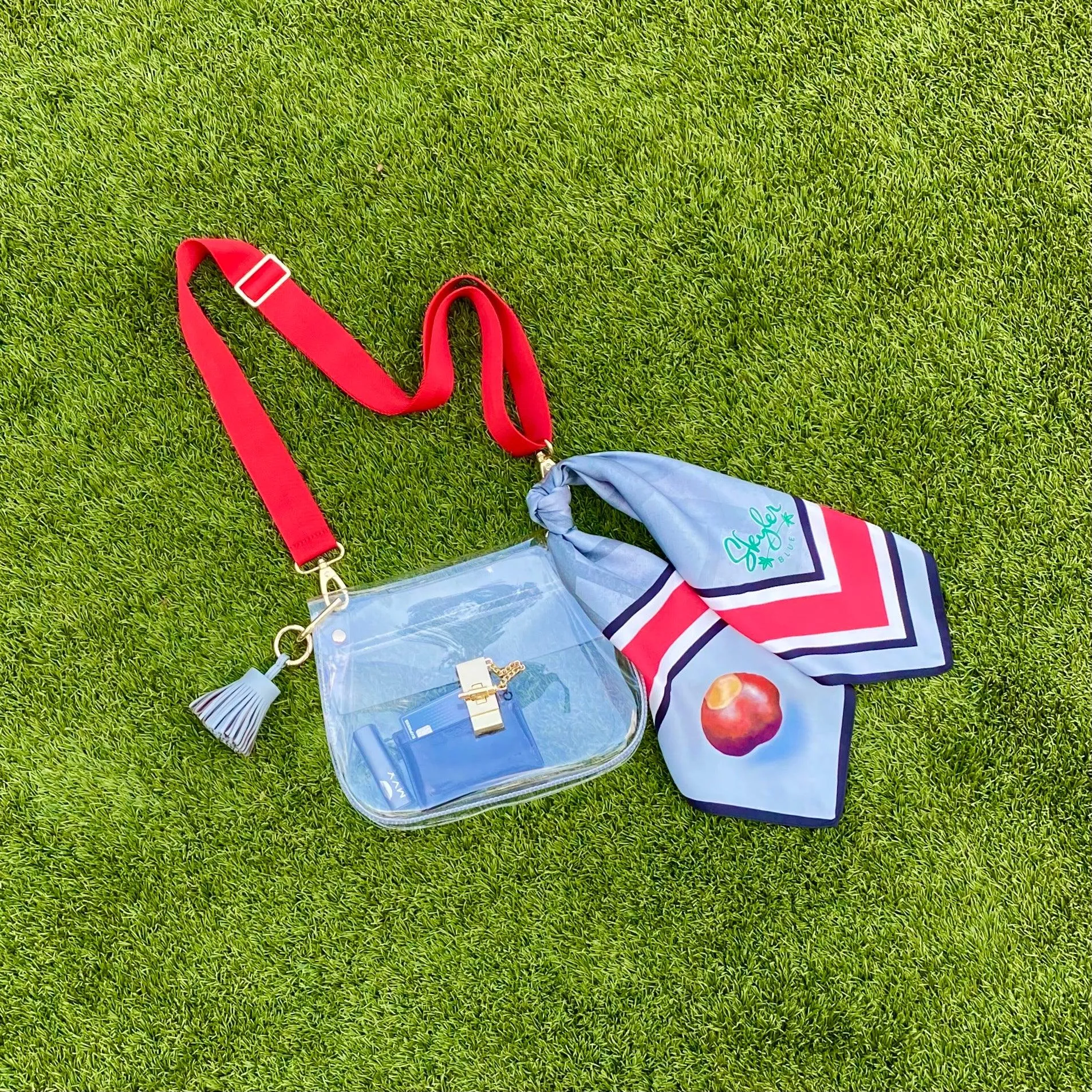 The Columbus Clear Medium Saddle Bag