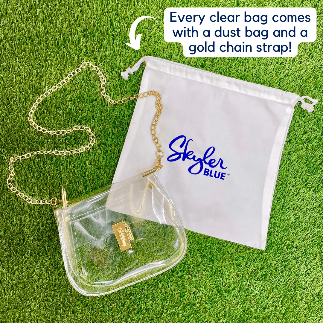 The Coral Gables Clear Medium Saddle Bag