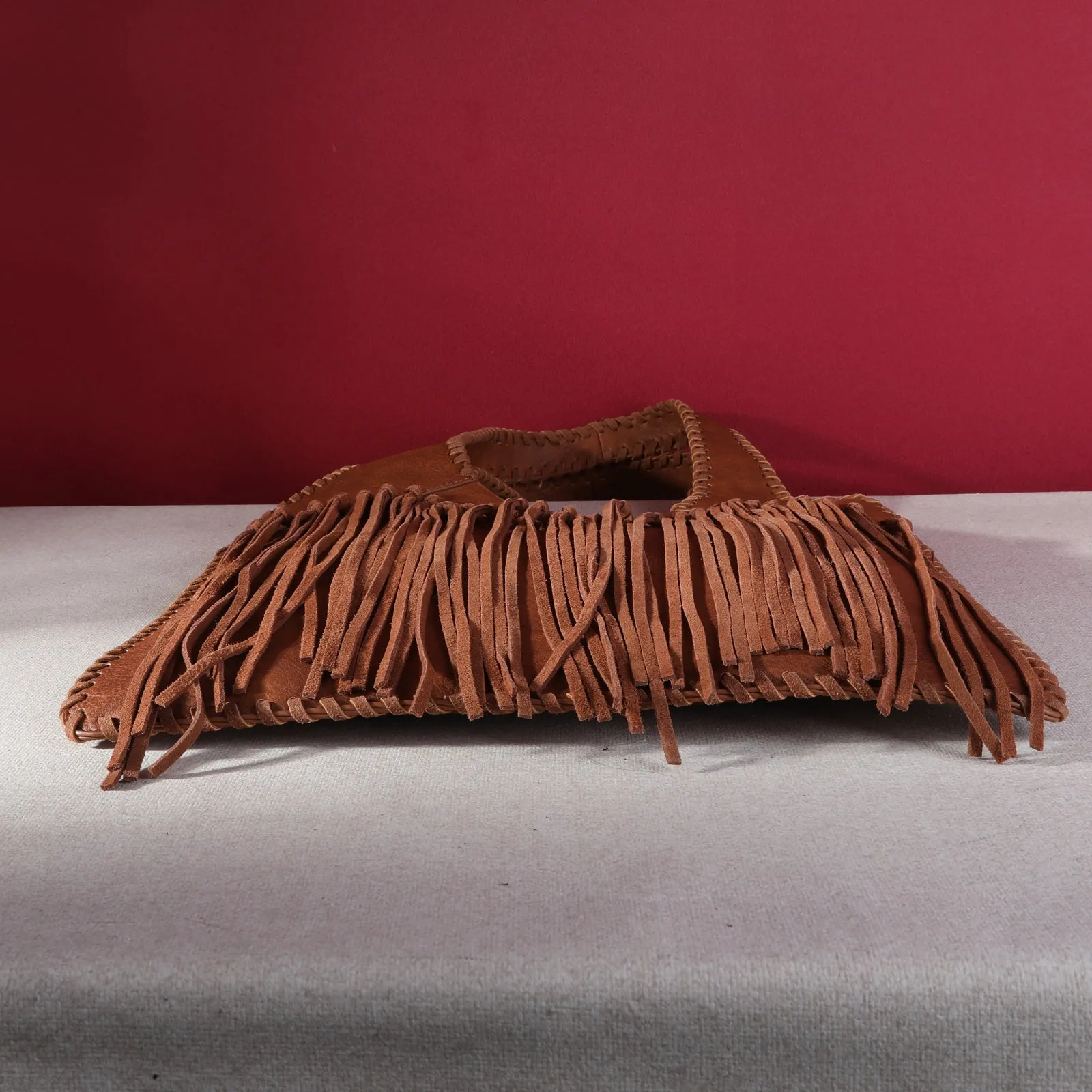 Trinity Ranch Hand-Tie Fringe Concealed Carry Hobo Shoulder Bag