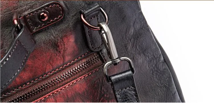 Vintage Women's Genuine Leather Handbags Crossbody Tote For Women