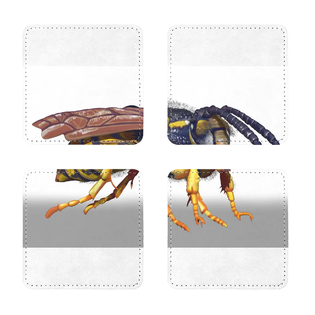 Wasp Character Sublimation Coasters Pack of Four