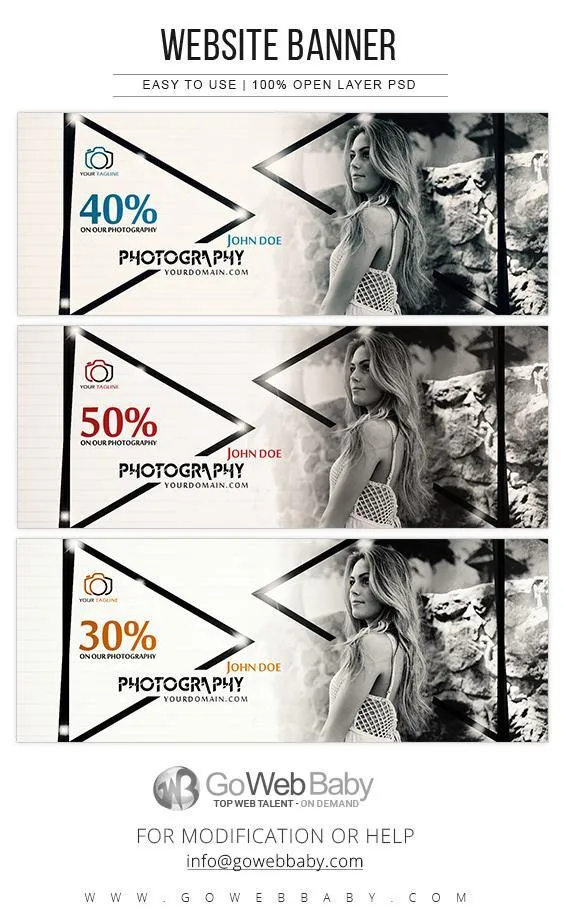 Website Banners - Professional Photography For Website Marketing
