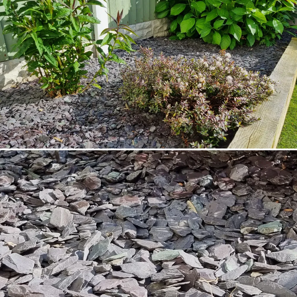 Welsh Blue Plum Crushed Slate Chippings 20mm