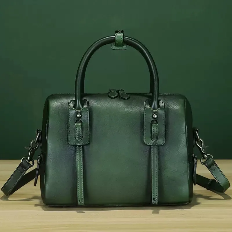 Women's Genuine Leather Shoulder Bags Brown Leather Crossbody Bag