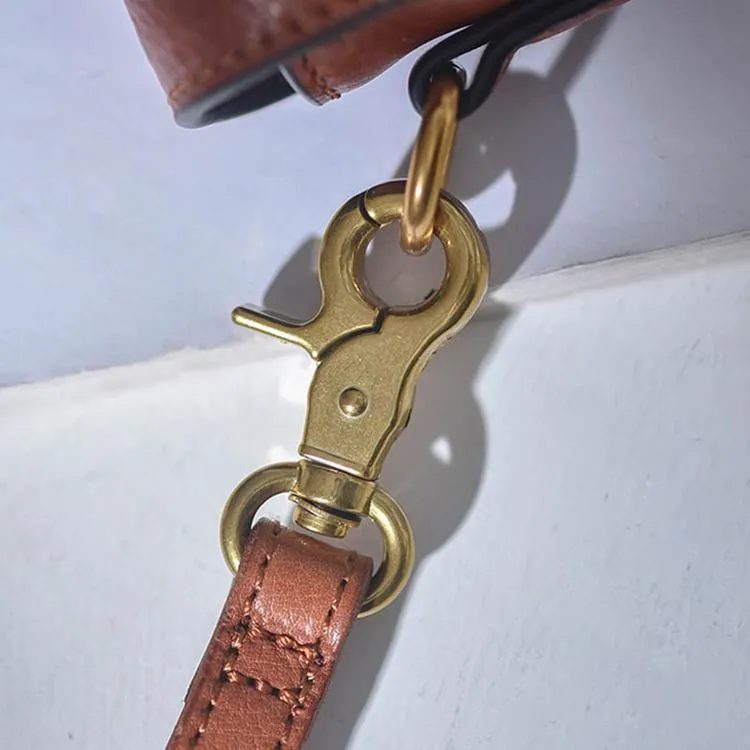 Women's Small Leather Crossbody Saddle Bag Genuine Leather Saddle Bag Purse